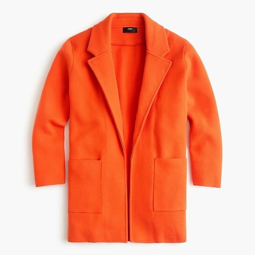 J. Crew Sofie Sweater Blazer - Orange, Small